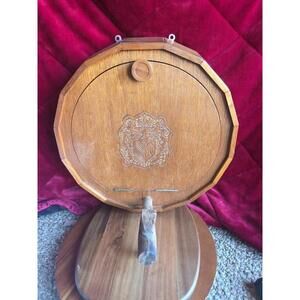 Vintage Karoff Wooden Hanging Barrel-Style Mini Bar Liquor Cabinet Wall